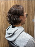 大人ミディアムパーマセンターパート