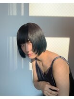 ウユ(uyu)&nbsp;ダークアッシュブルー、マッシュボブ