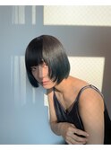 ダークアッシュブルー、マッシュボブ