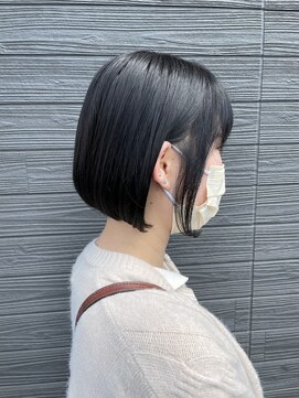 琉月 枝松店 美シルエットボブ×ブルーブラック