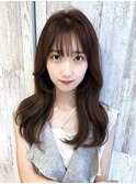 大人美人くびれヘアアーモンドブラウンヘルシースタイル/飯出
