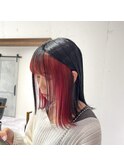 【g.hair】インナーカラー×レッド