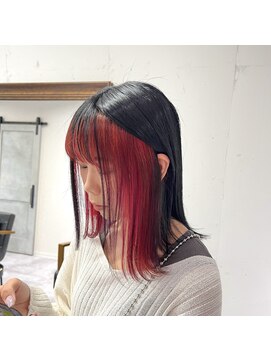 ジードットヘアー(g.hair) inner color×acrylic red