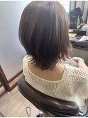 大人ボブミニウルフ_斜めバンググレージュカラー_253