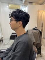 ソイクフ(SOY KUFU)&nbsp;MEN'S HAIRマッシュパーマアッシュブラック