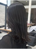 ミルクティーベージュカラーくびれヘアグレージュカラー韓国