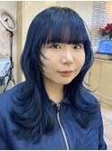 大人かわいい艶感レイヤーカット◎オーシャンブルー美肌