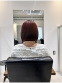 Pink red ×ミニボブ