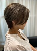 ヘルシースタイル大人ショート30代40代50代ブルーグレージュ#204