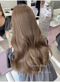 明るめオリーブカラー*ブリーチなしダブルカラー