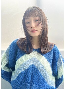 アンサム 経堂店(UNSOME) 【経堂】顔まわりレイヤー/オン眉/短めバング/グレージュ