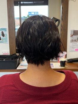 リベル(Liber)の写真/【阿賀野市/駐車場あり】＜Aujua×白髪染め＞で理想のツヤ髪に＊マンツーマンでお悩みも相談しやすい◎