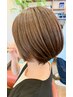 【鶴田指名限定】白髪ぼかしハイライト＋カラー＋カット　￥15000
