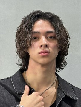 フィフスパーク(fifth PARK) メンズミディアムパーマメンズボブウルフカットシャドウパーマ