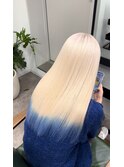 ブロンド裾カラー