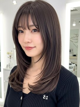 グルグル 下総中山店(GULGUL) 下総中山/ミディアム/顔周り/レイヤーカット/ブリーチなしカラー