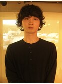 メンズボブウルフメンズミディアムレイヤーカットメンズウルフ
