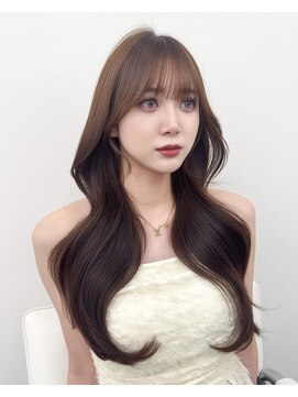 アマトウキョウスマートサロン(AMA TOKYO×Smart Salon) 韓国ヘア　レイヤーカット　顔まわり