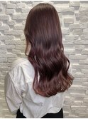 ピンクブラウン/透明感/暖色カラー/近鉄奈良/髪質改善/
