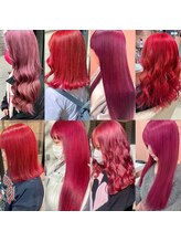 【 Red color 】ブリーチ1回でできるレッドカラー♪