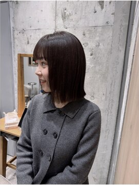 ラベンダーアッシュ ボブ