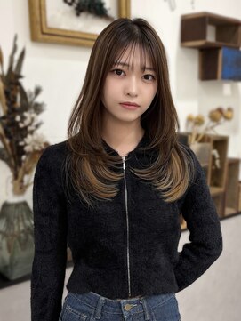 シェイト レイヤーカット 天神(ciate) レイヤー/ハイライト/ダブルカラー/ミルクティーベージュ/天神