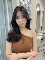 天神美容室&nbsp;海外レイヤーカットハッシュカットグレージュ