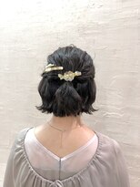 メゾンドムニ 恵比寿(Maison de MUNi) 可愛いボブハーフアップアレンジ