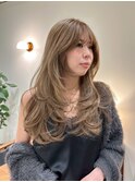 ナチュラルハイベージュバタフライレイヤーカット
