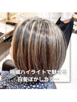 アッシュ 中山店(Ash)&nbsp;【家郷限定】極細ハイライトで魅せる白髪ぼかしカラー