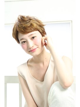 ヘアデザイン ラポール 茨木店(hair design Rapport) 小顔ベビーショート/アンニュイカールなガーリースタイル