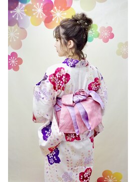 サロンド クラフト(salon de craft) 【浴衣レンタル】華やかな編み込みフルアップシニヨン♪