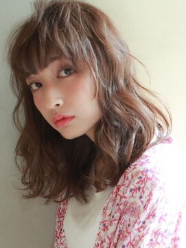 リノア 鵠沼海岸(LINOA) 大人かわいいくせ毛風パーマクラシカルふわミディ