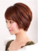 大人可愛い小顔ハンサムショートボブ
