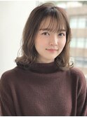 【麻布・六本木】外はねミディアム&シースルーバング