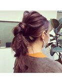 ヘアアレンジ　ポニーテール