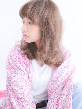 デイズ(days) 抜け感が可愛い小顔ロブミディ/ミルクティーベージュカラー