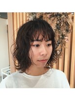 アクセヘアー 町田(acce hair)&nbsp;ボブレイヤーのウェーブパーマ