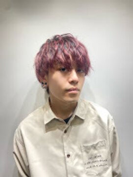 ザセカンドバイジャスミン(THE 2ND by JASMINE) MEN’S HAIRパープルピンク×マッシュ