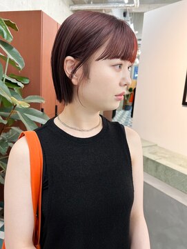 ノエ(noe) 切りっぱなしボブ×バーガンディー