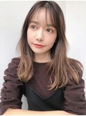 アンニュイエアリーロング大人かわいいシアーベージュ美髪