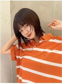 ブリーチなし 前髪縮毛矯正 オージュア レイヤーカット