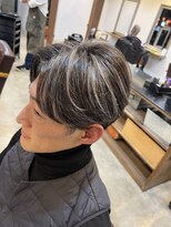 リドル ヘアー 駒生店(Riddle HAIR) センターパート×ハイライト