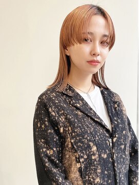 イル(ill) 切りっぱなしウルフ　ハイトーン　イエローオレンジ