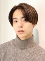 ネイビー(NAVY)&nbsp;ローライト ナチュラルセンターパート ミルクティーカラー