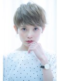 柔らかミルクティー×髪質改善◎小顔ベリーショート(st橋元)