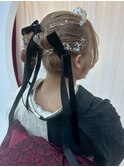 リボンヘアセット
