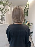 バレイヤージュベージュボブ