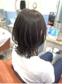 外ハネ×モカアッシュ