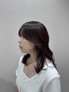 アッドバイケンジ(Add.. by KENJE) 顔周りレイヤー×ワインレッド